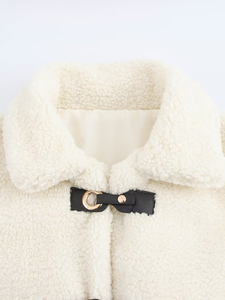 Zajia <span class=keywords><strong>2025</strong></span> áo khoác áo khoác dài tay một hàng cúc Da Lộn Họa tiết da phong cách Châu Âu và Mỹ mới cho nữ - Product Image 3