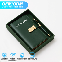 Carnet de notes A5 en cuir PU rigide personnalisé avec logo promotionnel, carnet de notes de bureau, carnet de notes imperméable et résistant à l'usure
