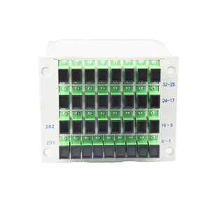 SC APC UPC PLC 1X32分路器光纤盒FTTH PLC分路器盒平面波导型光分路器卡式