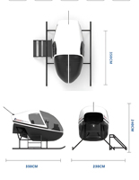 Simulateur de vol d'hélicoptère professionnel Robinson R22 R44