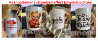 Tasse Magique Céramique Blanche Simple 325 ml avec Impression de Logo Personnalisé par Sublimation à Changement de Couleur – Tasse à Café en Céramique Personnalisable