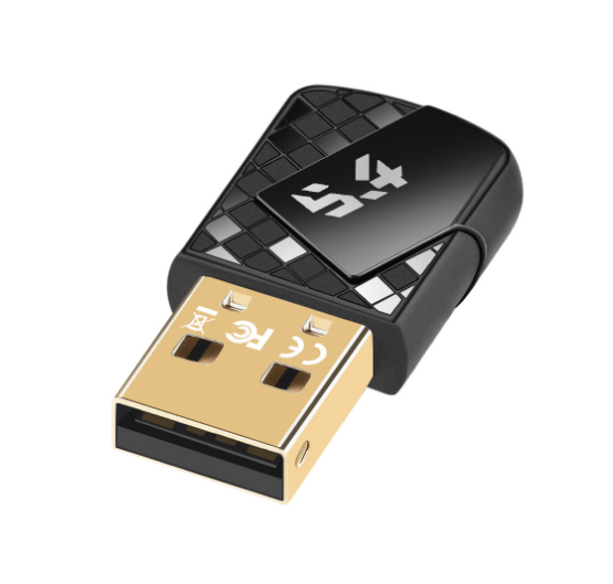 Long Range Bluetooth 5.4 USB Adapter Wireless Transmitter Dongle Pair Keyboard Printer for Windows 11 10 8.1 7 Computer Desktop