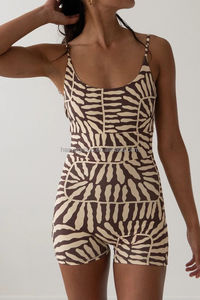 Pagliaccetto da <span class=keywords><strong>donna</strong></span> con logo personalizzato all'ingrosso completo di un pezzo morbido elastico Loungewear con più opzioni di tessuto lunghezze Onsie Jumper - Product Image 3