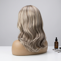 Perruque Lace Front HD 13*4 en Cheveux Humains, avec Mèches, Cheveux Vierges Européens, Cuticules Douces, Couleur Blonde, Ondulation Body Wave, Double Tirage