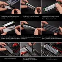 Aigo — coussinets de refroidissement thermiques en aluminium, M.2 2280 SSD, Dissipation de la chaleur, tampons thermiques pour M2 nvme 2280