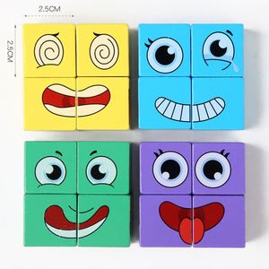 Jeu de blocs de construction en bois personnalisés pour toute la famille, cube magique à faces changeantes, vente en gros, produit phare - Product Image 6