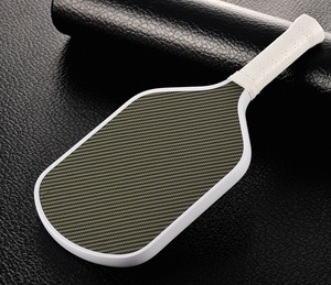 Customized Carbon Fiber <strong>Titanium</strong> Alloy Pickleball Racket Logo 16mm Thermoformed Edgeless Rimless Honeycomb Core For Training - Product Image 3