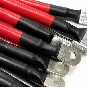Kabel Baterai 2/0 AWG 70mm2 Tembaga Murni Merah Hitam Sepasang SC70 Lugs untuk Inverter Solar Truk Tugas Berat - Product Image 2