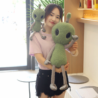 Peluche Jumbo vert en forme d'alien, Animal doux, coussin, pour enfants, 1 pièce