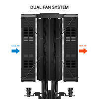 Refroidisseur de processeur liquide haute performance AsiaHorse, ventilateur PWM 120 mm à double roulement à billes, 235 W TDP, 4 caloducs, refroidisseur d'ordinateur