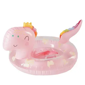 Nouveau Design Dinosaure Bébé Anneau De Bain Gonflable Anneau De Flotteur Avec Siège Enfants Gonflable Dinosaure Piscine Flotteur Ride-on