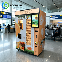 Distributeur automatique de jus d'orange frais réfrigéré pour centres commerciaux, aéroports et gares