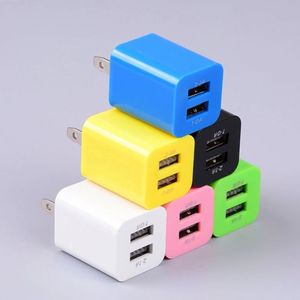 Adaptateur secteur USB double port 5V 2.1A avec prise américaine pour la maison et les voyages, chargeur mural pour smartphone - Product Image 4