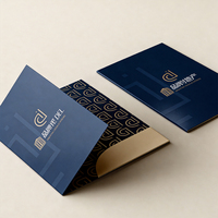 Carpeta de Oficina OEM con Estampado en Caliente, Diseño de Tapa Abatible con Bolsillo Interior, Carpeta Promocional de Fabricante Confiable