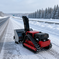 Souffleuse à neige industrielle tout-terrain à chenilles, télécommandée, avec moteur sans balais, robot agricole, charrue à neige, modèle SBGU