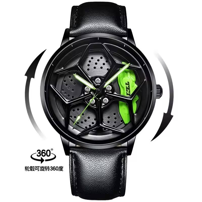 Bracelet en cuir vert