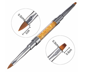Pinceau professionnel pour nail art en poils de Kolinsky et nylon, manche métallique, plusieurs couleurs, pour la peinture et le dessin de lignes sur les ongles. - Product Image 5