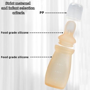 ถุงใส่อาหารซิลิโคนสำหรับ<span class=keywords><strong>เด็ก</strong></span>และภาชนะใส่ข้าวแบบรีฟิลได้ขวดเก็บของแบบบีบสำหรับ<span class=keywords><strong>เด็ก</strong></span>วัยหัดเดินสำหรับรับประทานอาหาร - Product Image 4