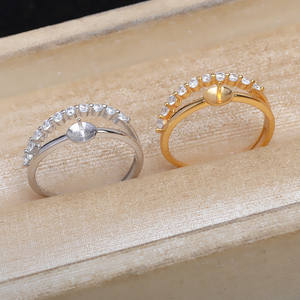 แหวนเงินแท้ S925 พร้อมช่องใส่ขนตาปลอม DIY แบบมุก รุ่น 5710 ขนาด 8-10 รู - Product Image 2