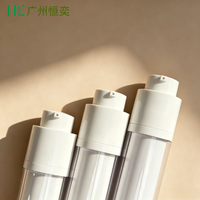 Flacon pompe airless rotatif personnalisé en plastique vide pour cosmétiques, lotions et fonds de teint, 15ml, 30ml, 50ml