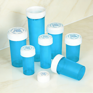 Frascos de Plástico Vacíos para Pastillas de 6dr, 8dr, 10dr, 13dr, 16dr, 20dr, 30dr, 40dr, 60dr con Tapa Sellada a Prueba de Niños - Product Image 1