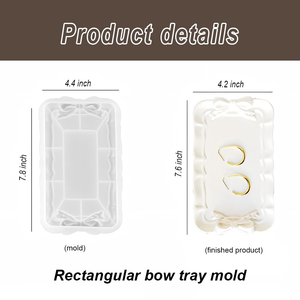 New European-style Patterned Storage Tray Silicone <b>Mold</b> DIY square Candle Tray Gypsum Silicone <b>Mold</b> - Product Image 2