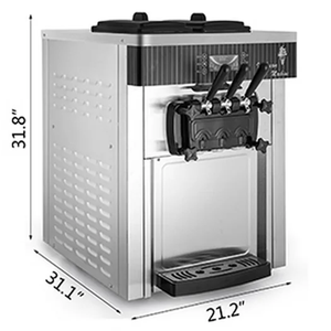 Giá rẻ thương mại Tabletop Ice Cream Maker Máy cho nhà mềm phục vụ Countertop Hot Bán nhỏ 3 hương vị trẻ em sữa chua Maker - Product Image 2