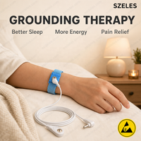 Bande antistatique de qualité industrielle avec cordon enroulé et pince crocodile |   Bracelet antistatique en métal ESD durable