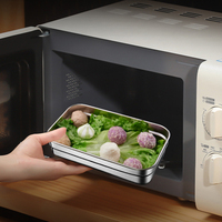 Ensemble de boîtes de conservation alimentaire en acier inoxydable 316, hermétiques, pour réfrigérateur, micro-ondes, cuisine