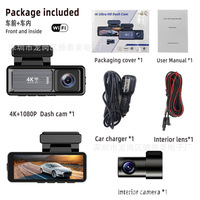 Caméra de tableau de bord double avec vision nocturne infrarouge, Full HD, enregistreur de voiture WiFi