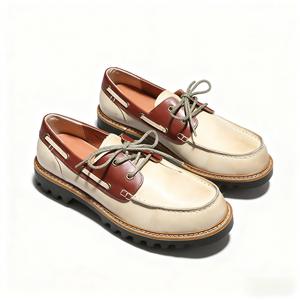 Mocassins à lacets pour hommes 2026 – Nouveauté en cuir de vachette pleine fleur de qualité supérieure, style workwear rétro américain, décontractés, vente en gros - Product Image 5