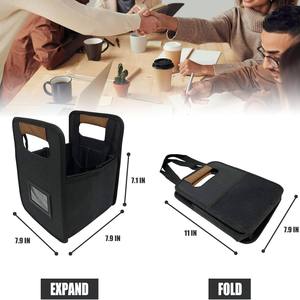 Bolsa Térmica Aislada 2 en 1 de 600D con Asa, Reutilizable, para 4 Latas/Vasos, Organizador de Bebidas, Bolsa de Transporte para Bebidas Frías y Calientes, OEM - Product Image 5