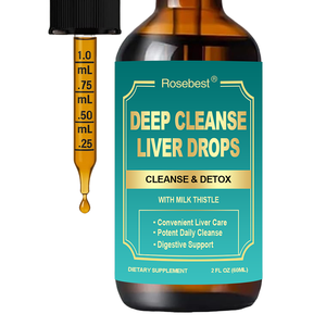 Gouttes liquides détoxifiantes et purifiantes pour le foie, formule à base de plantes 5 en 1, marque privée OEM, avec chardon-Marie, <span class=keywords><strong>curcuma</strong></span>, artichaut et pissenlit - Product Image 1