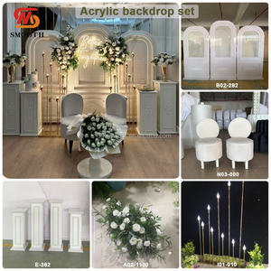 แผงฉากหลังอะคริลิคพีวีซีแบบพกพา 3 มิติ รุ่น SMOOTH Custom พร้อมป้ายไฟนีออน สำหรับตกแต่งซุ้มงานแต่งงาน - Product Image 5