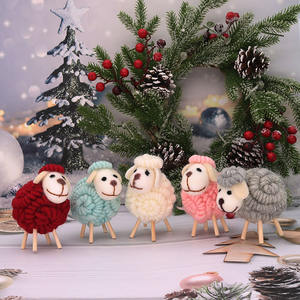 Lamb Decorative <b>Ornaments</b> Felt Sheep <b>Ornament</b> for Christmas Figurines and Toys - Product Image 3