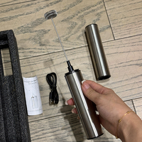 Fouet à matcha électrique puissant, mousseur à lait automatique en acier inoxydable, portable, sans fil, rechargeable par USB