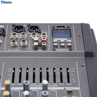 Table de mixage audio professionnelle Thinuna PMX-U6, 6 canaux, grande puissance, avec amplificateur