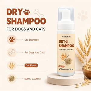 Champú Seco para Mascotas Zourunan, Espuma sin Agua con <span class=keywords><strong>Bomba</strong></span> Dosificadora, para Perros y Gatos, Aroma a Avena, Cuidado y Aseo, 60 ml, 2.03 Fl Oz, OEM, Venta al por Mayor - Product Image 2