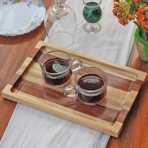 Plateau de service en bois en promotion pour le thé, le café, les jus et le petit-déjeuner dans les hôtels, les restaurants et les maisons. Disponible au prix de gros. - Product Image 3