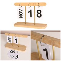 Calendrier de bureau en bois avec blocs personnalisés, forme sculptée, pour la maison, accessoires pour papier-notes, boîte à stylos