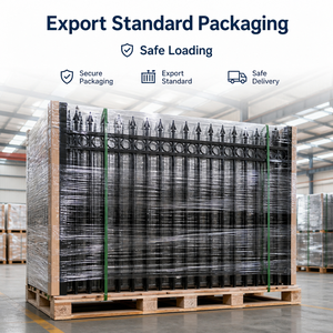 Panel de <span class=keywords><strong>Cerca</strong></span> de Acero Galvanizado con Recubrimiento de Polvo Negro, <span class=keywords><strong>Cerca</strong></span> <span class=keywords><strong>Metálica</strong></span> Ornamental de Alta Resistencia, Anticorrosión, <span class=keywords><strong>para</strong></span> Seguridad en Jardines - Product Image 4