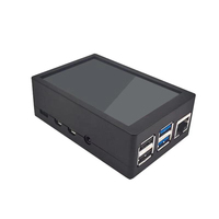 Ahududu Pi 4 Model B bilgisayar kasası kapak kabuk muhafaza kutusu hayranları yüklemek için destek veya 3.5 inç LCD dokunmatik ekran