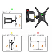 Soporte de Pared para TV LED con Movimiento Completo VESA 400X400MM, Soporte para TV LCD