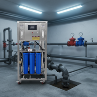 Unité de traitement d'eau saumâtre de forage par osmose inverse (RO) à débit direct 250 LPH 1600 GPD pour l'équipement de traitement de l'eau