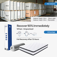Matelas Hybride à Ressorts Euro Top, Mousse Confort, Latex Naturel, Moelleux, Respirant, Orthopédique, Roulé Sous Vide en Boîte pour Lit