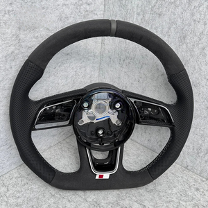 Direct du fabricant Convient pour <span class=keywords><strong>Audi</strong></span> A3 A4 A5 A6 A7 A8 S5 <span class=keywords><strong>Q3</strong></span> et Q5 Volant en cuir suédé sport plat - Product Image 1