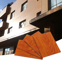 Paneles Compuestos de Aluminio ACP ACM 4X8 de 4 mm, Impermeables, Ecológicos, Antiestáticos, para Vestíbulos de Tiendas, Color Madera Alucobond