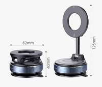 Support de téléphone magnétique pour voiture à ventouse, pliable, réglable à 360° pour tableau de bord, pare-brise, tous les smartphones