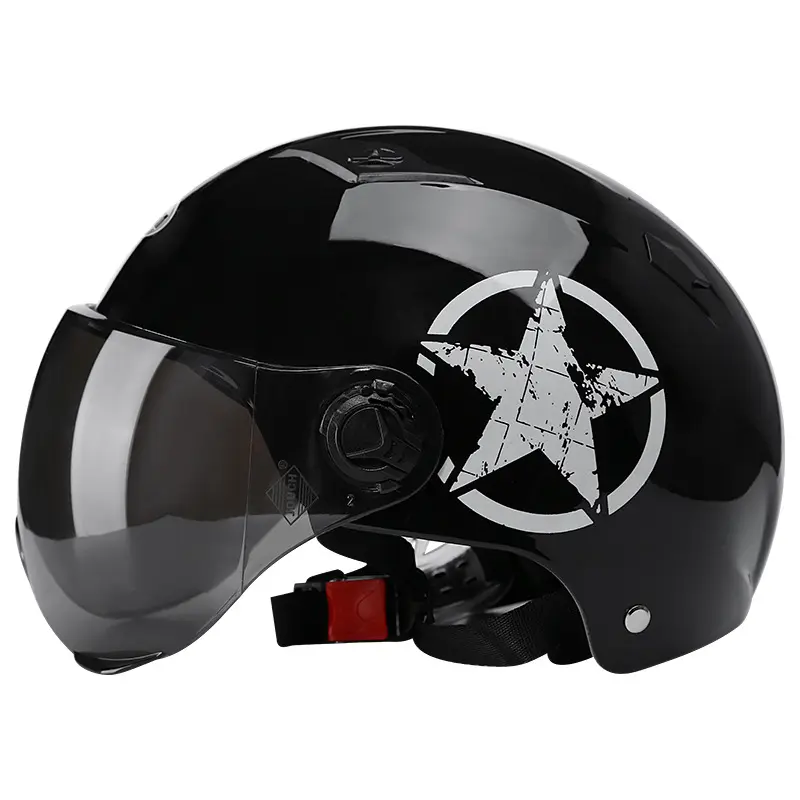 Capacete de moto unissex para adultos, capacete de segurança para motocicleta, moto elétrica aberta no rosto