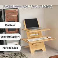 Support pour ordinateur portable en bambou minimaliste avec structure articulée robuste et détails faits à la main, vente en gros directe d'usine, logo personnalisé